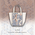 Load image into Gallery viewer, Luxury Handcrafted Design Architectural Geometric Embroidered Genuine Leather Tote Bag