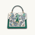 Bild in Galerie-Betrachter laden, Luxuriöse handgefertigte Suzhou-Stickerei-Lederhandtasche mit geometrischem Muster