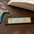 Load image into Gallery viewer, Handcrafted Silk Suzhou Embroidery Bookmark – Blue Lotus | Chinese Art Keepsake