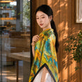 Load image into Gallery viewer, Chinese Mulberry Silk Scarves Luxury Qianli Jiangshan Hua Luo Silk Scarf
