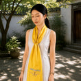 Load image into Gallery viewer, Heritage Butterfly Motif Su Embroidery Mulberry Silk Scarf — "Wings of Reverie"