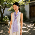 Load image into Gallery viewer, Heritage Magnolia Motif Mulberry Silk Scarf — "Jade Bloom"