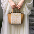 Load image into Gallery viewer, Golden Baroque Embroidered Genuine Leather Wing Tote Bag