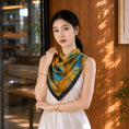 Load image into Gallery viewer, Chinese Mulberry Silk Scarves Luxury Qianli Jiangshan Hua Luo Silk Scarf