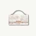 Load image into Gallery viewer, Chinese Peony Embroidered Flap Handbag Ink-Line Floral Motif Embroidery Handbag