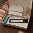 Load image into Gallery viewer, Handcrafted Silk Suzhou Embroidery Bookmark – Blue Lotus | Chinese Art Keepsake