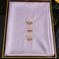 Load image into Gallery viewer, Heritage Persimmon Motif Su Embroidery Mulberry Silk Scarf — "Lunar Harvest"