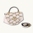 Load image into Gallery viewer, Floral Wave Embroidered Genuine Leather Top Handle Satchel Bag