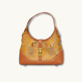 Load image into Gallery viewer, Chinoiserie Luxury Song Brocade Golden Panda Lion Dance Leather Shoulder Bag