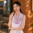 Load image into Gallery viewer, Luxury Mulberry Silk Double-Sided Hua Luo Square Scarf
