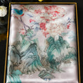 Load image into Gallery viewer, New Chinese Style Hua Luo Silk Scarf Double-Sided Mulberry Silk Shawl