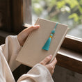 Load image into Gallery viewer, Handcrafted Silk Suzhou Embroidery Bookmark – Blue Lotus | Chinese Art Keepsake