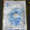 Load image into Gallery viewer, New Chinese Style Blue Shawl Long Scarf Mulberry Silk Square Scarf