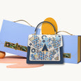 Load image into Gallery viewer, Luxury Heritage Geometric Motif Su Embroidery Leather Handbag