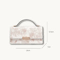 Load image into Gallery viewer, Chinese Peony Embroidered Flap Handbag Ink-Line Floral Motif Embroidery Handbag