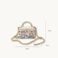 Load image into Gallery viewer, Vintage Architectural Print Box Bag with Gold Chain Double Strap