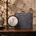 Load image into Gallery viewer, Masterpiece Double-Sided Embroidery Lotus Blossom Round Frame Ornament