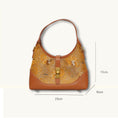 Load image into Gallery viewer, Chinoiserie Luxury Song Brocade Golden Panda Lion Dance Leather Shoulder Bag