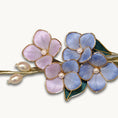 Load image into Gallery viewer, Heritage Ronghua Hydrangea Hair Pin Handcrafted Silk Blossom
