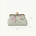 Carica l'immagine nel visualizzatore della galleria, Chinoiserie Luxury Light Green Suzhou Embroidery Floral Mulberry Silk Frame Handbag