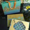 Load image into Gallery viewer, New Chinese Style Blue Shawl Long Scarf Mulberry Silk Square Scarf