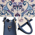 Load image into Gallery viewer, Heritage Baoxiang Navy Leather Trim Embroidery Tote Bag