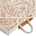 Load image into Gallery viewer, Heritage Chinese Embroidery Leather Tote Bag — Floral Motif Artisan Stitching