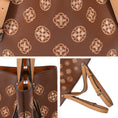 Load image into Gallery viewer, Embroidered Genuine Leather Bucket Tote Bag with Adjustable Strap