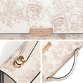 Load image into Gallery viewer, Chinese Peony Embroidered Flap Handbag Ink-Line Floral Motif Embroidery Handbag