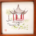 Load image into Gallery viewer, Master Handcrafted Suzhou Double-Sided Embroidery Ornament — Lotus Pavilion Garden Scene