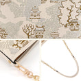 Load image into Gallery viewer, Chinese Style Oriental Print Bucket Bag with Chain-Trimmed Leather Strap