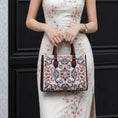 Load image into Gallery viewer, Heritage Baoxiang Flower Motif Su Embroidery Leather Tote Bag