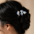 Load image into Gallery viewer, Heritage Handcrafted Ronghua Blue Ginkgo Hair Pin with Pearl Drop