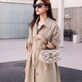 Load image into Gallery viewer, Floral Wave Embroidered Genuine Leather Top Handle Satchel Bag
