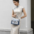 Load image into Gallery viewer, Luxury Heritage Geometric Motif Su Embroidery Leather Handbag