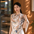 Load image into Gallery viewer, Luxury Chinese Style Spring Glow Mulberry Silk Shawl Square Scarf
