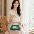 Load image into Gallery viewer, Chinoiserie Luxury Green Suzhou Embroidery Floral Mulberry Silk Frame Handbag