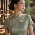 Load image into Gallery viewer, Heritage Ronghua Pink Brooch Handcrafted Enamel Floral Pin with Pearl Drop