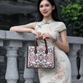 Load image into Gallery viewer, Heritage Baoxiang Flower Motif Su Embroidery Leather Tote Bag