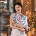 Load image into Gallery viewer, New Chinese Style Hua Luo Silk Scarf Double-Sided Mulberry Silk Shawl