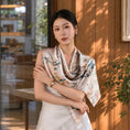 Load image into Gallery viewer, Luxury Chinese Style Spring Glow Mulberry Silk Shawl Square Scarf