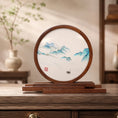 Load image into Gallery viewer, Museum-Quality Handcrafted Silk Suzhou Double-Sided Embroidery Ornament — Moonrise Over the Sea: A Thousand Miles of Rivers and Mountains