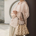 Load image into Gallery viewer, Oriental Luxury Embroidered Leather Tote Bag with Tang Dynasty Baoxiang Flower Motif