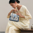 Load image into Gallery viewer, Luxury Handmade Suzhou Embroidery Leather Handbag with Geometric Pattern
