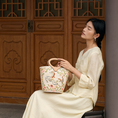 Load image into Gallery viewer, Luxury Leather Handcrafted Chinese Suzhou Embroidery Celestial Horse Bucket Bag