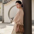 Load image into Gallery viewer, Luxury Chinese "Xing" Lucky Embroidered Leather Eastern Fortune Bucket Bag