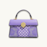 Bolso de mano de lujo de cuero hecho a mano con bordado de Suzhou