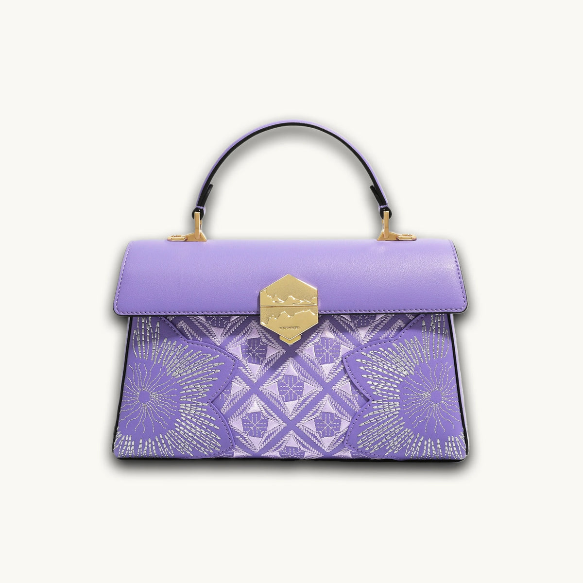 Bolso de mano de lujo de cuero hecho a mano con bordado de Suzhou