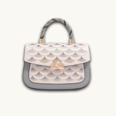 Bolso de cuero de lujo con bordado de Suzhou y escamas de dragón