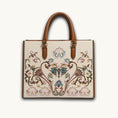 Load image into Gallery viewer, Luxury Handcrafted Dunhuang Chinese Embroidery Leather Tote Bag
